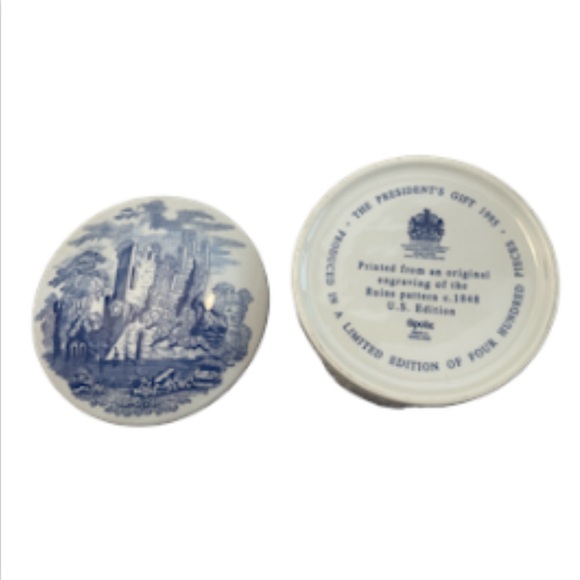 EUC. Spode “The President’s Gift” 1995 Limited Edition Trinket Box. Blue &White. - Picture 4 of 6